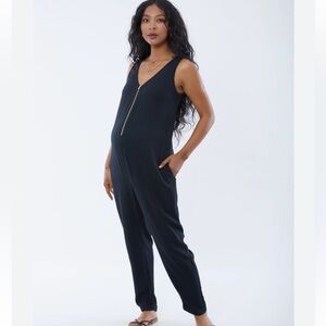 NWT Ingrid & Isabel Sleeveless Zip Front Maternity Jumpsuit